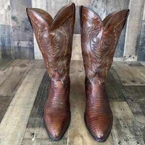 Dan Post 2351 Teju Lizard Western Cowboy Boots Mens 10.5 D